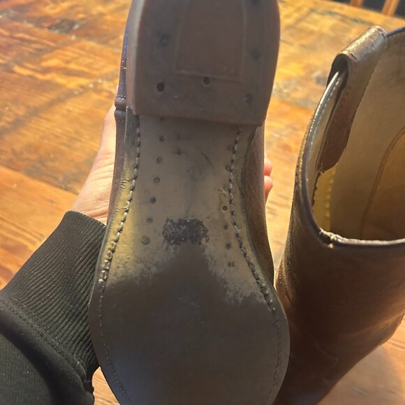 Brown Leather Cowboy boots size 8 - Picture 2 of 4